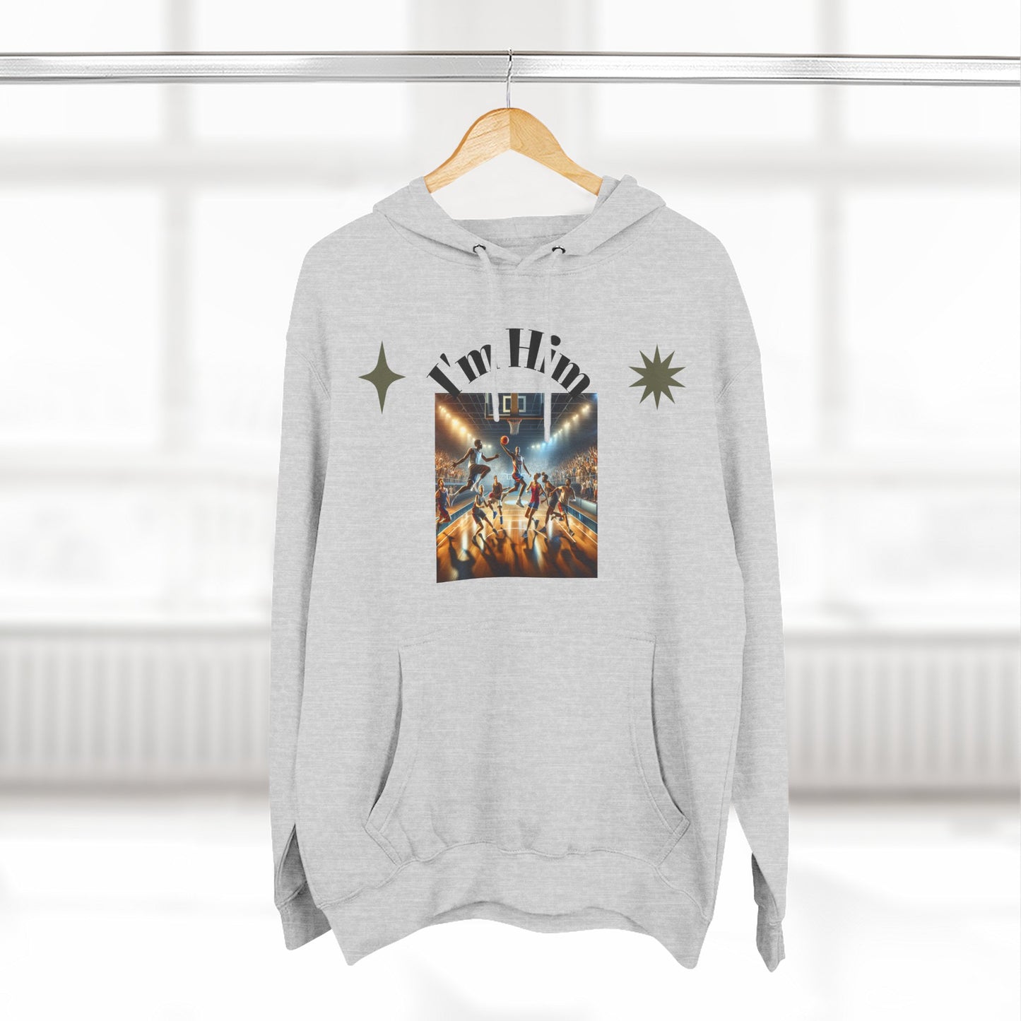 I'm Him Three-Panel Fleece Hoodie - Stylish Unisex Sweatshirt, Casual Wear, Streetwear Fashion, Gift for Him, Cozy Style