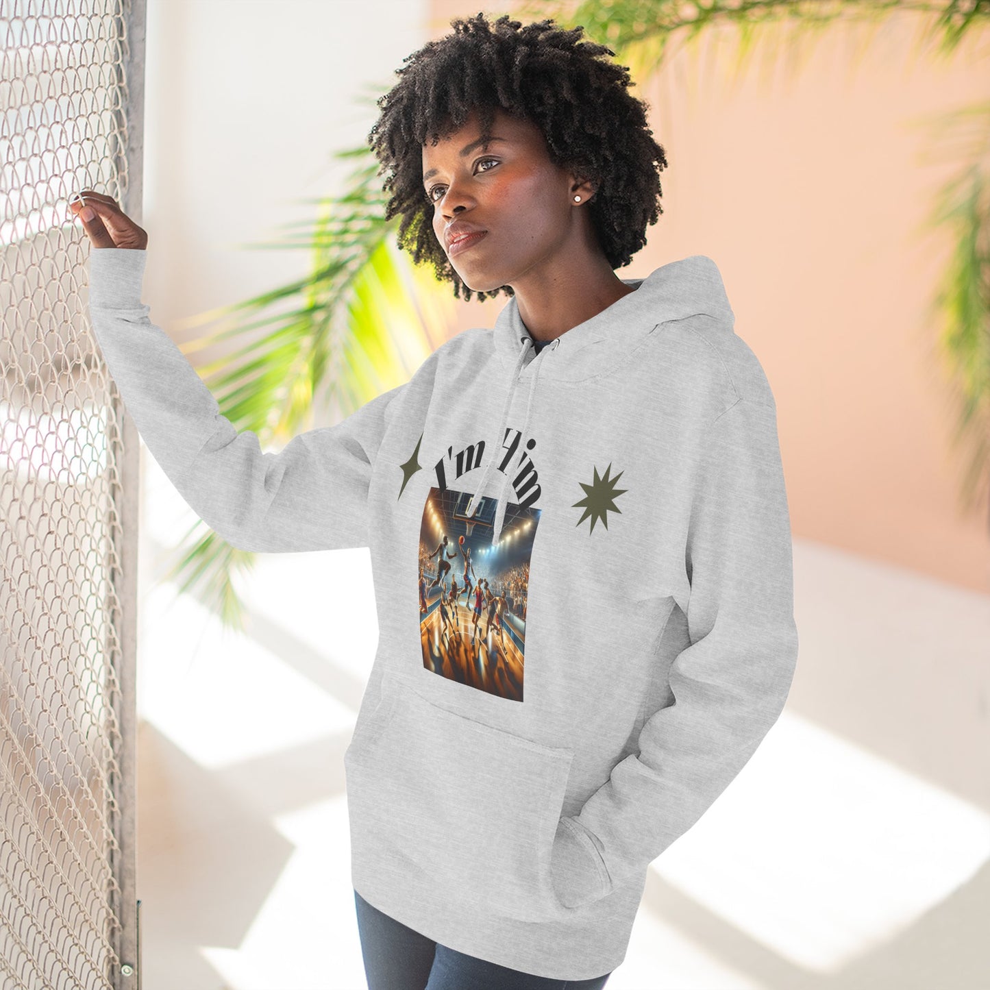I'm Him Three-Panel Fleece Hoodie - Stylish Unisex Sweatshirt, Casual Wear, Streetwear Fashion, Gift for Him, Cozy Style