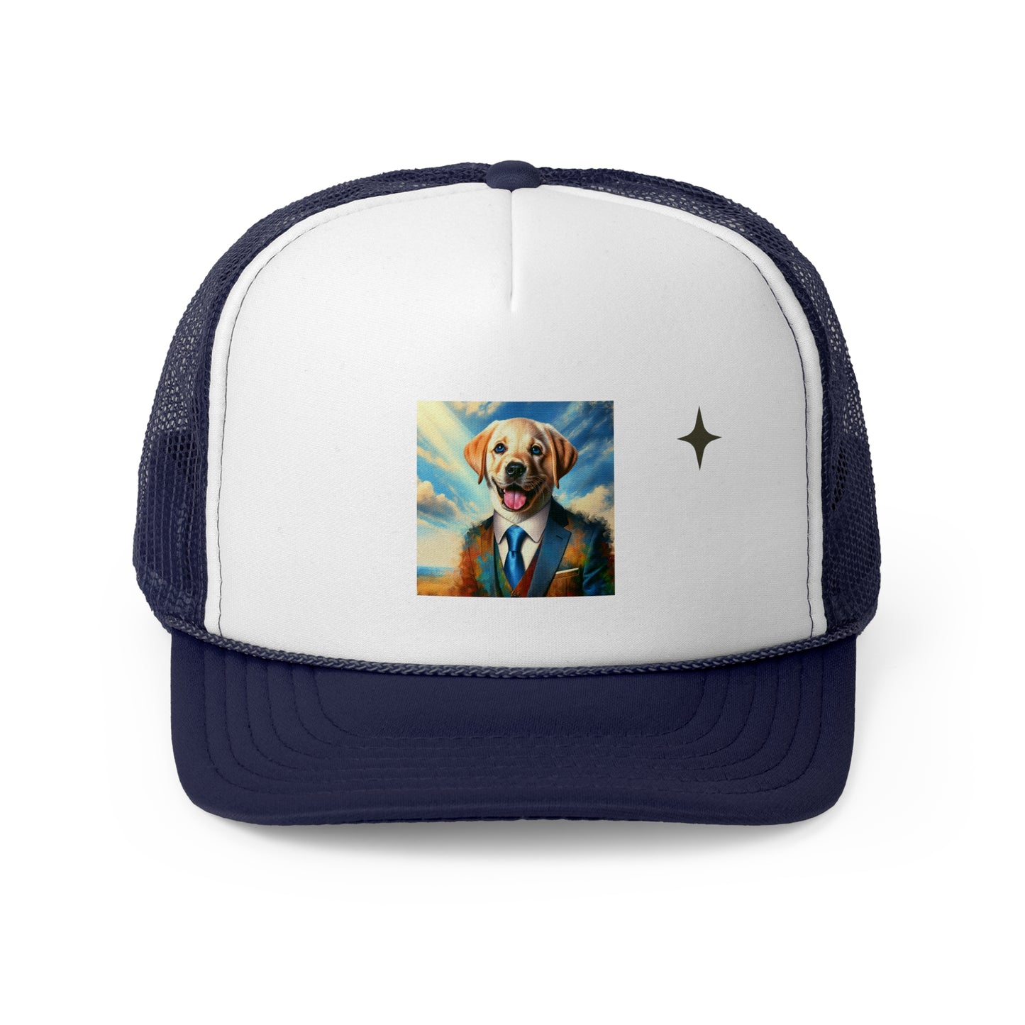 Stylish Dog Portrait Trucker Cap, Pet Lover Gift, Fun Outdoor Hat, Unique Animal Accessory, Adjustable Cap for Casual Wear