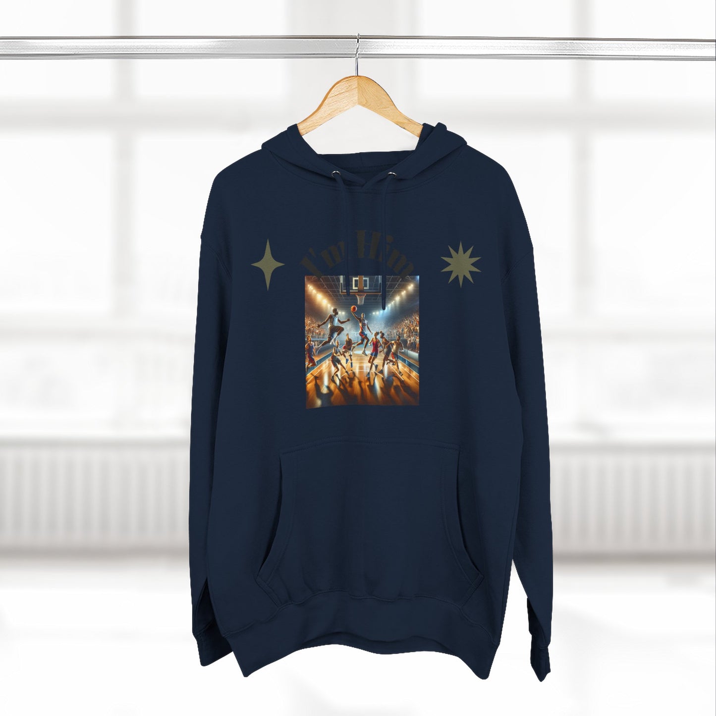 I'm Him Three-Panel Fleece Hoodie - Stylish Unisex Sweatshirt, Casual Wear, Streetwear Fashion, Gift for Him, Cozy Style