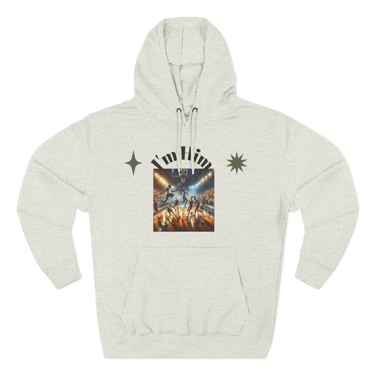 I'm Him Three-Panel Fleece Hoodie - Stylish Unisex Sweatshirt, Casual Wear, Streetwear Fashion, Gift for Him, Cozy Style
