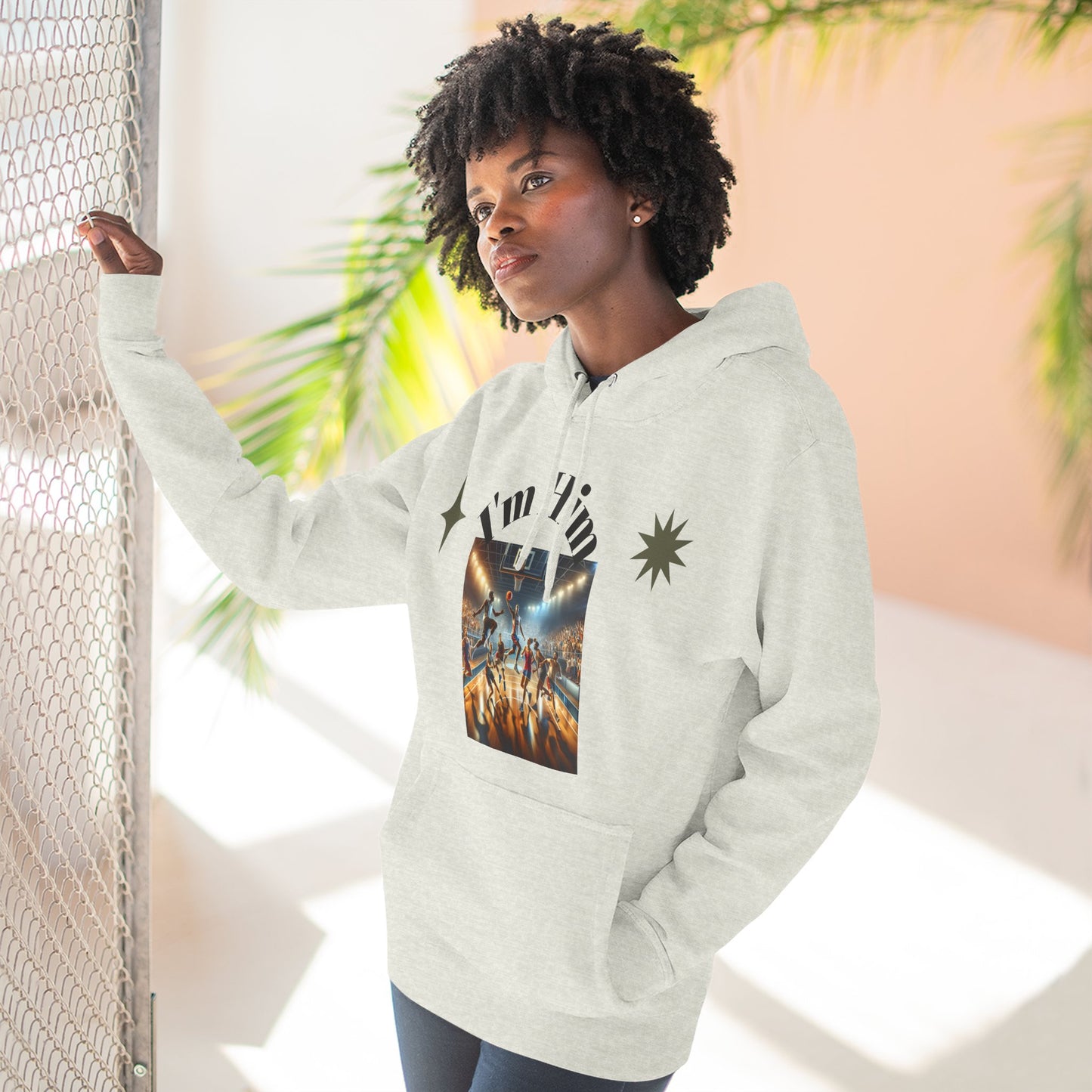 I'm Him Three-Panel Fleece Hoodie - Stylish Unisex Sweatshirt, Casual Wear, Streetwear Fashion, Gift for Him, Cozy Style