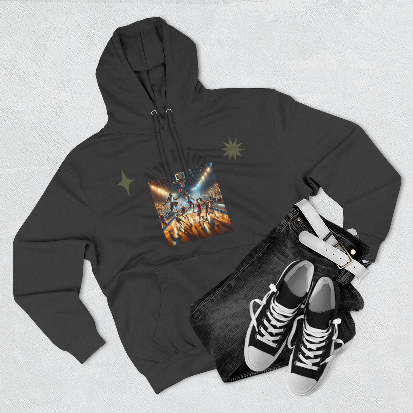 I'm Him Three-Panel Fleece Hoodie - Stylish Unisex Sweatshirt, Casual Wear, Streetwear Fashion, Gift for Him, Cozy Style