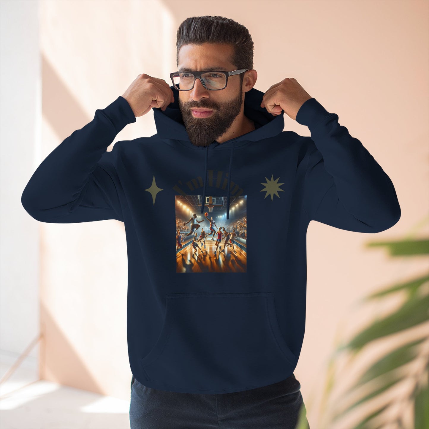 I'm Him Three-Panel Fleece Hoodie - Stylish Unisex Sweatshirt, Casual Wear, Streetwear Fashion, Gift for Him, Cozy Style