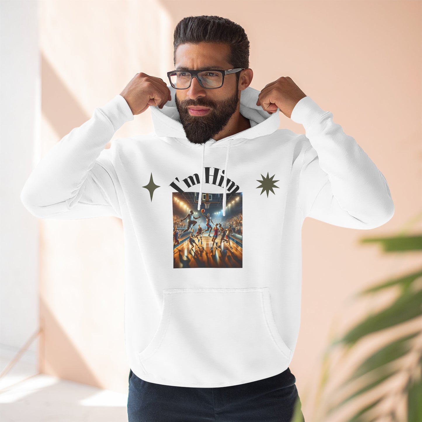 I'm Him Three-Panel Fleece Hoodie - Stylish Unisex Sweatshirt, Casual Wear, Streetwear Fashion, Gift for Him, Cozy Style