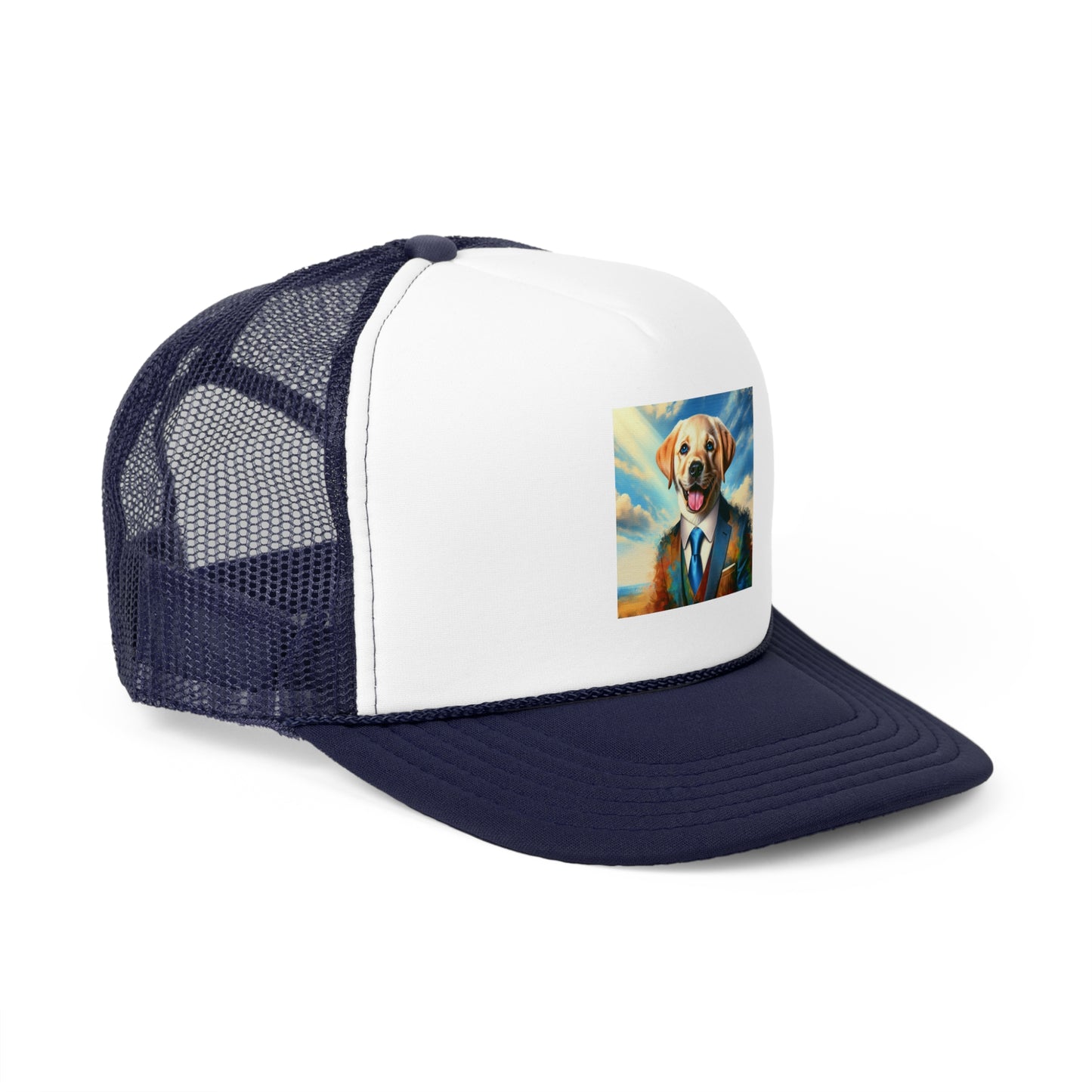 Stylish Dog Portrait Trucker Cap, Pet Lover Gift, Fun Outdoor Hat, Unique Animal Accessory, Adjustable Cap for Casual Wear