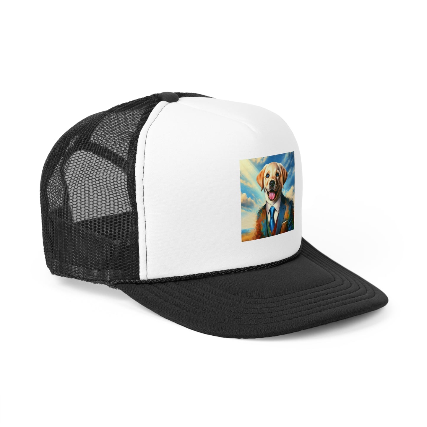 Stylish Dog Portrait Trucker Cap, Pet Lover Gift, Fun Outdoor Hat, Unique Animal Accessory, Adjustable Cap for Casual Wear
