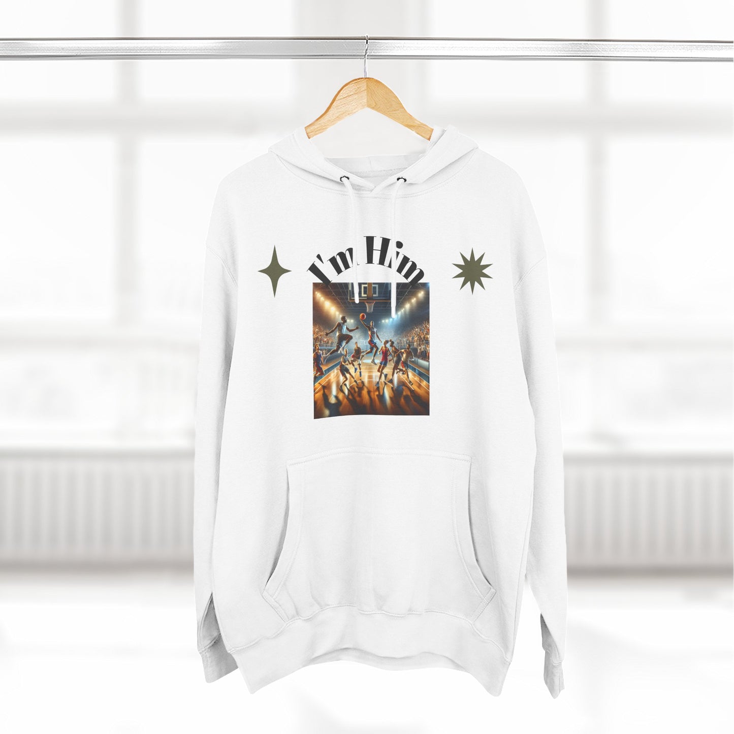 I'm Him Three-Panel Fleece Hoodie - Stylish Unisex Sweatshirt, Casual Wear, Streetwear Fashion, Gift for Him, Cozy Style