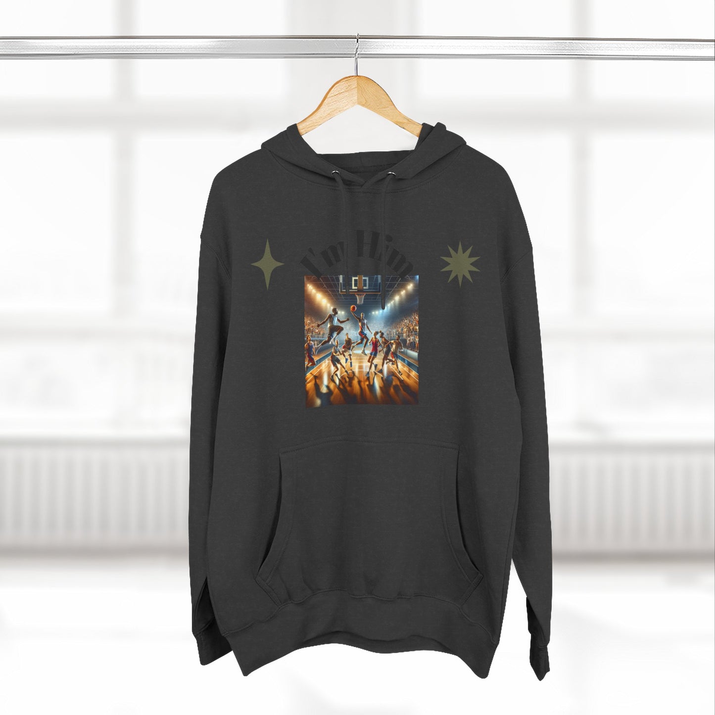 I'm Him Three-Panel Fleece Hoodie - Stylish Unisex Sweatshirt, Casual Wear, Streetwear Fashion, Gift for Him, Cozy Style