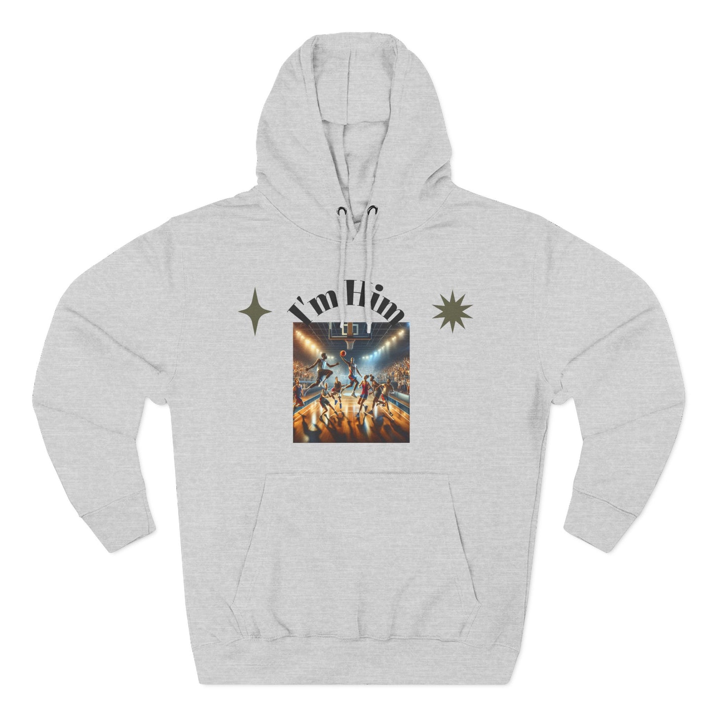 I'm Him Three-Panel Fleece Hoodie - Stylish Unisex Sweatshirt, Casual Wear, Streetwear Fashion, Gift for Him, Cozy Style