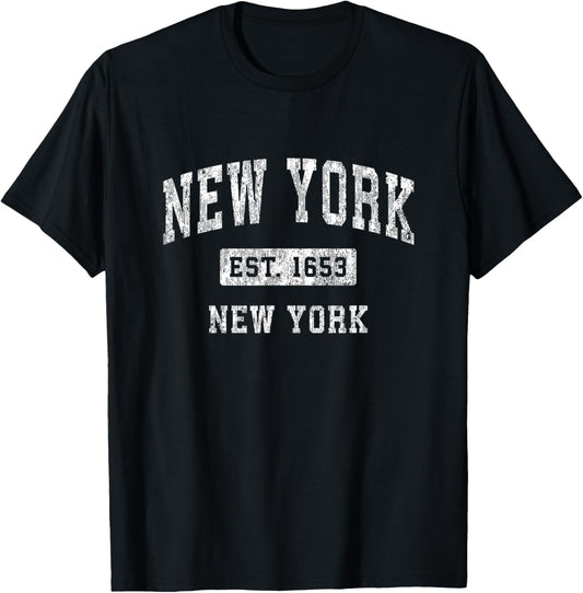 New York New York NY Vintage Established Sports Design T-Shirt